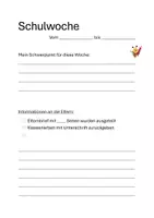 Vorschau - Stundenentwürfe - Schulwoche Planer - Deckblatt