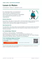 Vorschau - Arbeitsblätter - Gratis: Lesen & Malen Klasse 1/2 – Schulzimmer - Seite 1