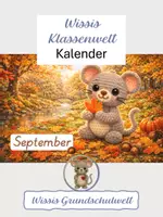 Vorschau - Poster - Klassenkalender MONATE - Kalenderblatt "SEPTEMBER" (3xPNG) - Deckblatt