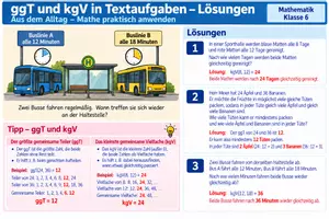 Vorschau - Arbeitsblätter - ggt und kgV in Textaufgabenpng - Seite 2