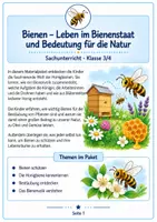 Vorschau - Unterrichtsreihen - Bienen – Leben im Bienenstaat und Bedeutung für die Natur - Deckblatt
