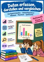 Vorschau - Arbeitsblätter - Daten erfassen, darstellen und vergleichen Tafelbild - Deckblatt