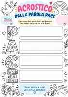 anteprima - Esercizi - Giornata della Pace – Attività creative per riflettere e parlare di pace 🕊️ - Pagina 1