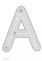 Vorschau - Stationenlernen - Buchstaben nachspuren Auto Grundschrift - Seite 3