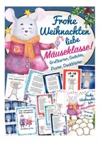 Vorschau - Mal- und Bastelvorlagen - Mäuseklasse Weihnachten / Weihnachtsgrüße - Deckblatt