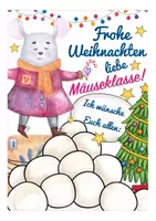Vorschau - Mal- und Bastelvorlagen - Mäuseklasse Weihnachten / Weihnachtsgrüße - Seite 1