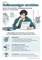 Vorschau - Stundenentwürfe - Stellenanzeigen lesen und verstehen – Berufsorientierung | Ausbildungsvorbereitung Klasse 10–11 - Deckblatt
