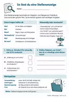 Vorschau - Stundenentwürfe - Stellenanzeigen lesen und verstehen – Berufsorientierung | Ausbildungsvorbereitung Klasse 10–11 - Seite 1