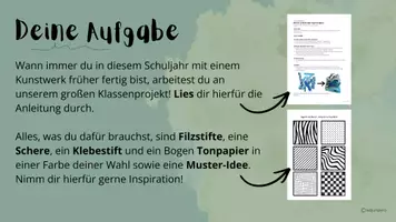 Vorschau - Mal- und Bastelvorlagen - Lückenfüller Zusatzaufgabe schnelle SuS Kunst - Papierskulptur - Seite 3