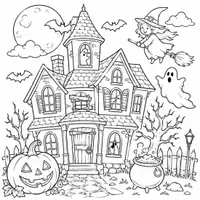 Vorschau - Mal- und Bastelvorlagen - Ausmalbilder Halloween - Seite 2