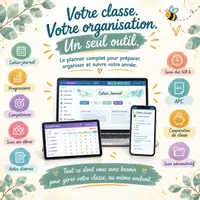 Aperçu - Outils du professeur - Planner Cahier Journal maternelle interactif et modifiable (prog 2026) - Page 2