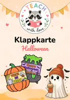 Vorschau - Mal- und Bastelvorlagen - Halloween Klappkarten zum Ausmalen - Deckblatt
