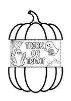 Vorschau - Mal- und Bastelvorlagen - Halloween Klappkarten zum Ausmalen - Seite 1