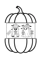 Vorschau - Mal- und Bastelvorlagen - Halloween Klappkarten zum Ausmalen - Seite 2