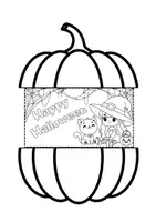 Vorschau - Mal- und Bastelvorlagen - Halloween Klappkarten zum Ausmalen - Seite 3