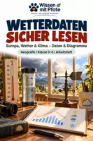 Vorschau - Arbeitsblätter - Wetterdaten sicher lesen – Temperatur, Niederschlag & Wind verstehen | Geografie Klasse 5–6 - Deckblatt
