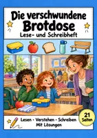 Vorschau - Arbeitsblätter - Die verschwundene Brotdose: Deutsch Klasse 2, Leseheft mit Lösungen - Deckblatt