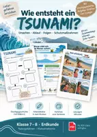 Vorschau - Arbeitsblätter - Tsunami, Wie ensteht ein Tsunami? Kausalkette - Deckblatt