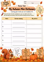 Vorschau - Stundenentwürfe - Englisch Herbst Arbeitsblätter Klasse 3–6 (A1) – 6 Worksheets + Lösungen | Autumn Vocabulary & Clothes - Seite 2
