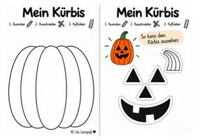 Vorschau - Mal- und Bastelvorlagen - KÜRBIS BASTELVORLAGEN FREEBIE - Seite 2