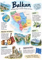 Vorschau - Arbeitsblätter - Lernplakat + Arbeitsblätter zum Thema "Balkan" + Lösung & MP3 + Mindmap + Infografik - Deckblatt