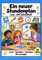 Vorschau - Arbeitsblätter - Ein neuer Stundenplan: Deutsch Klasse 2, Leseheft mit Lösungen - Deckblatt