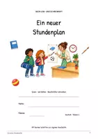 Vorschau - Arbeitsblätter - Ein neuer Stundenplan: Deutsch Klasse 2, Leseheft mit Lösungen - Seite 1