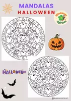 Vorschau - Mal- und Bastelvorlagen - Wachsendes Materialpaket Halloween - Deckblatt