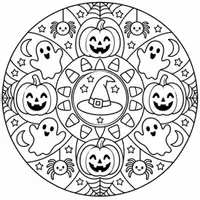 Vorschau - Mal- und Bastelvorlagen - Halloween Mandalas - Seite 3