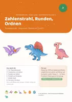 Vorschau - Stundenentwürfe - Rechenwelten · Dino-Land — Einheit 2: Zahlenstrahl, Runden, Ordnen (Mathe Klasse 3) - Deckblatt