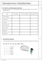 Vorschau - Arbeitsblätter - Wortstamm und Wortfamilien – Klassenarbeit / Lernzielkontrolle Deutsch Klasse 3–5 - Seite 3