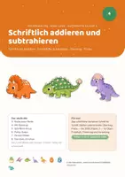Vorschau - Stundenentwürfe - Rechenwelten · Dino-Land — Einheit 4: Schriftlich addieren und subtrahieren (Mathe Klasse 3) - Deckblatt