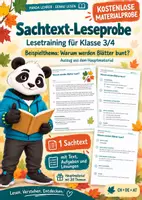 Vorschau - Arbeitsblätter - Gratis-Sachtext 3/4: Warum werden Blätter bunt? - Deckblatt