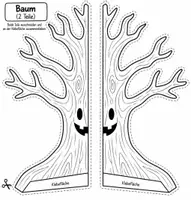 Vorschau - Mal- und Bastelvorlagen - Halloween Zauberbaum - Kreativprojekt - Seite 2