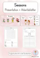Vorschau - Arbeitsblätter - Seasons – Englisch Klasse 3 | Präsentation & Arbeitsblätter - Deckblatt