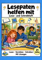 Vorschau - Arbeitsblätter - Lesepaten helfen mit: Deutsch Lesen, Schreiben, Leseheft, Schreibheft und Arbeitsblätter mit Lösungen - Deckblatt