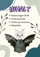 Vorschau - Mal- und Bastelvorlagen - Fledermaus Bastelvorlage - Fensterbild mit Kaffeefiltern - Seite 2