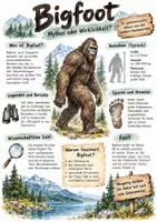 Vorschau - Arbeitsblätter - Lernplakat + Arbeitsblätter zum Thema "Bigfoot" + Lösung & MP3 + - Deckblatt