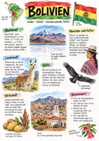 Vorschau - Arbeitsblätter - Lernplakat + Arbeitsblätter zum Thema "Bolivien" + Lösung & MP3 + Mindmap + Infografik - Deckblatt