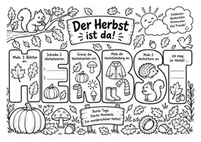 Vorschau - Arbeitsblätter - Der Herbst ist da! – Arbeitsblätter und Malvorlagen - Seite 3