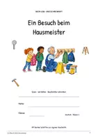 Vorschau - Arbeitsblätter - Ein Besuch beim Hausmeister: Deutsch Lesen, Schreiben, Leseheft, Schreibheft und Arbeitsblätter mit Lösungen - Seite 1