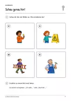 Vorschau - Arbeitsblätter - Ein Besuch beim Hausmeister: Deutsch Lesen, Schreiben, Leseheft, Schreibheft und Arbeitsblätter mit Lösungen - Seite 2