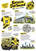 Vorschau - Arbeitsblätter - Lernplakat + Arbeitsblätter zum Thema "Borussia Dortmund" + Lösung & MP3 + Infografik - Deckblatt