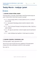 zapowiedź - Święty Marcin – tradycje i jesień (klasa 2) - strona 1