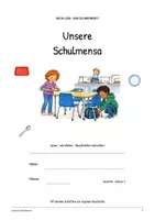 Vorschau - Arbeitsblätter - Unsere Schulmensa: Deutsch Lesen, Schreiben, Leseheft, Schreibheft und Arbeitsblätter mit Lösungen - Seite 1