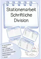 Vorschau - Stationenlernen - Stationentraining-Schriftliche Division - Deckblatt