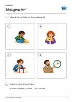 Vorschau - Arbeitsblätter - Schule und Gemeinschaft: 10 Lesehefte und Schreibhefte mit Arbeitsblättern und Lösungen - Seite 3