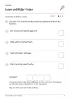 Vorschau - Arbeitsblätter - Die ersten Bälle auf dem Tennisplatz: Deutsch Lesen, Schreiben, Leseheft, Schreibheft und Arbeitsblätter mit Lösungen - Seite 3