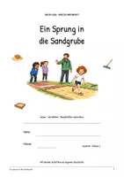 Vorschau - Arbeitsblätter - Ein Sprung in die Sandgrube: Deutsch Lesen, Schreiben, Leseheft, Schreibheft und Arbeitsblätter mit Lösungen - Seite 1