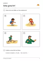 Vorschau - Arbeitsblätter - Ein Sprung in die Sandgrube: Deutsch Lesen, Schreiben, Leseheft, Schreibheft und Arbeitsblätter mit Lösungen - Seite 2